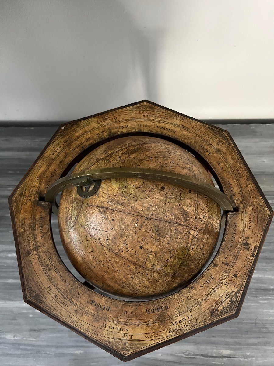 Globo celeste firmato e datato-photo-4