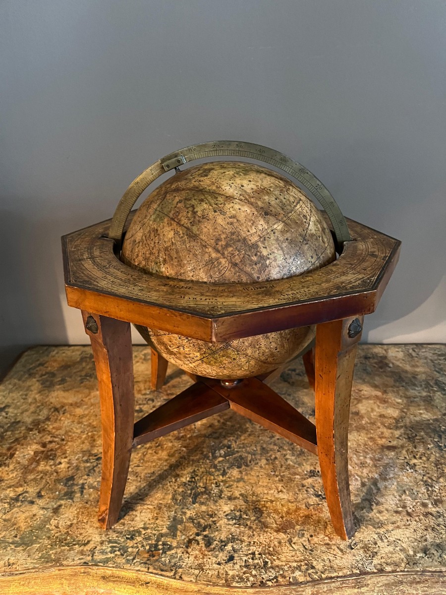 Globo celeste firmato e datato