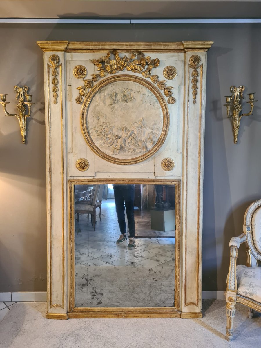 Caminiera con decoro a pastiglia Fine XVIII secolo-photo-3