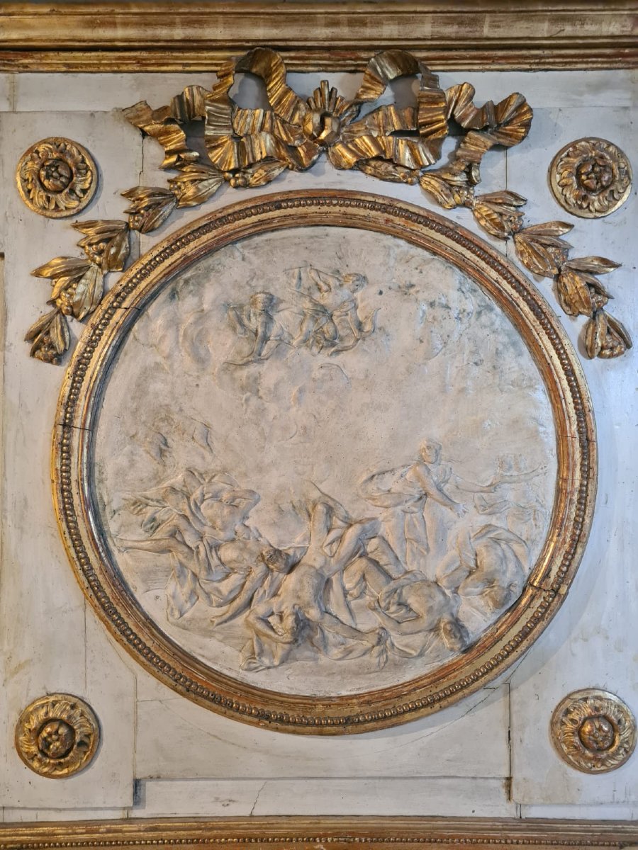 Caminiera con decoro a pastiglia Fine XVIII secolo-photo-4