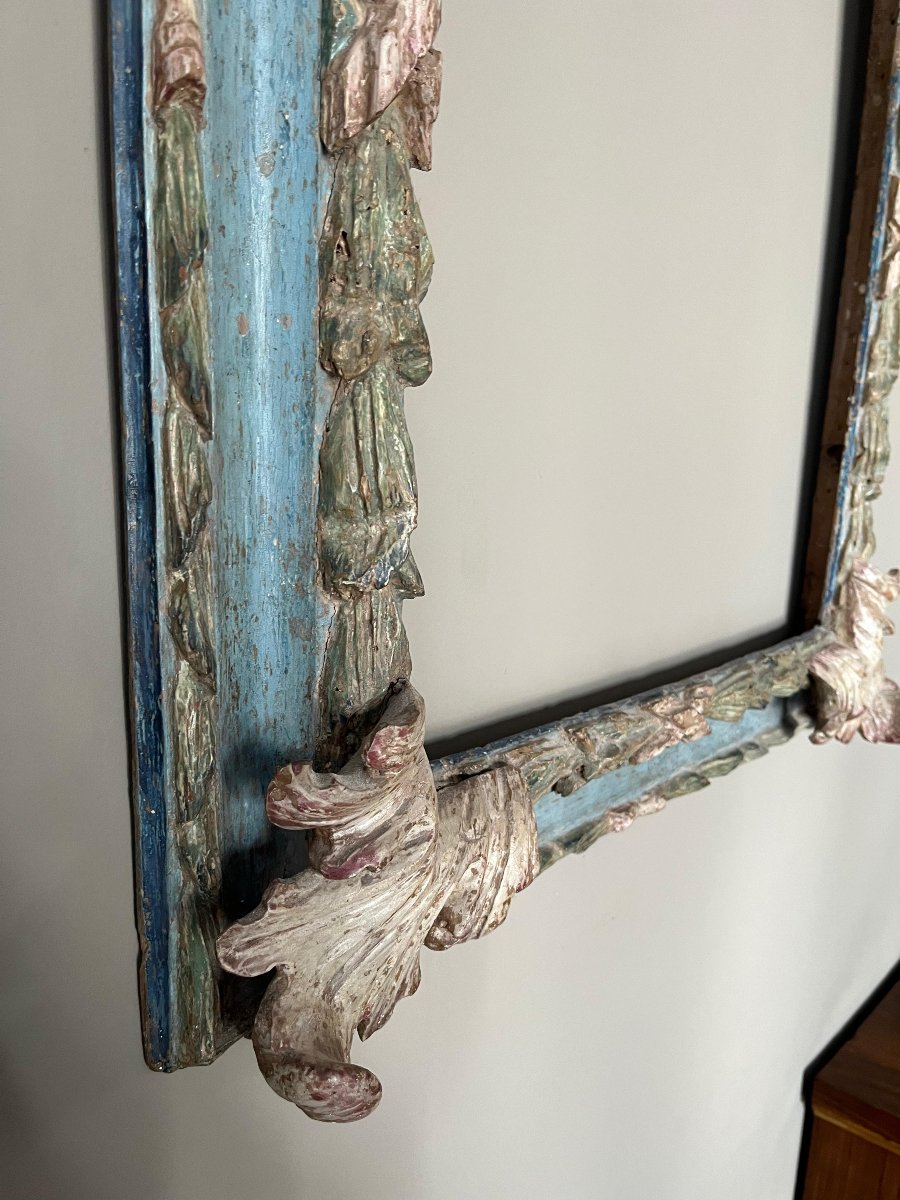 Cornice laccata in policromia, centro Italia XVIII secolo-photo-4