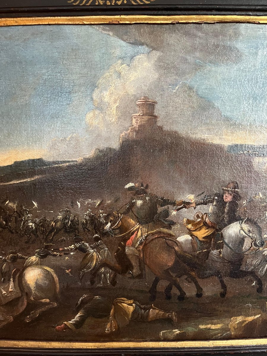 Battaglia - Ambito di Jaques Courtois detto il Borgognone 1621 - 1676-photo-3