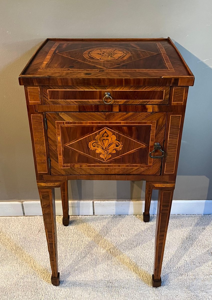 Tavolino luigi XVI intarsiato, Lombardia fine XVIII secolo-photo-2
