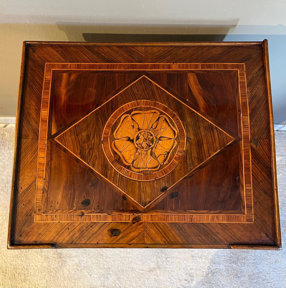 Tavolino luigi XVI intarsiato, Lombardia fine XVIII secolo-photo-3