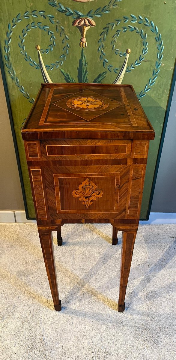 Tavolino luigi XVI intarsiato, Lombardia fine XVIII secolo-photo-4