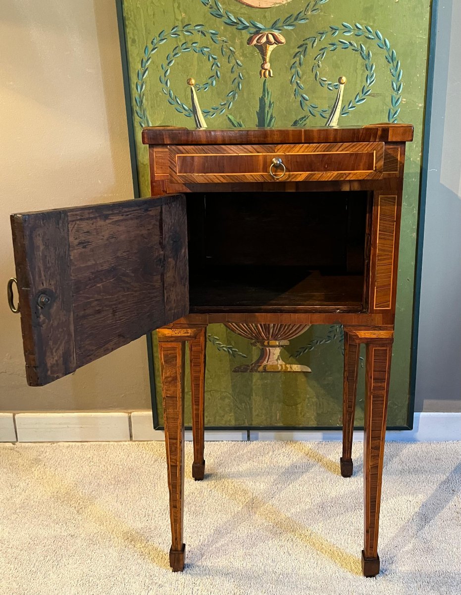 Tavolino luigi XVI intarsiato, Lombardia fine XVIII secolo-photo-1