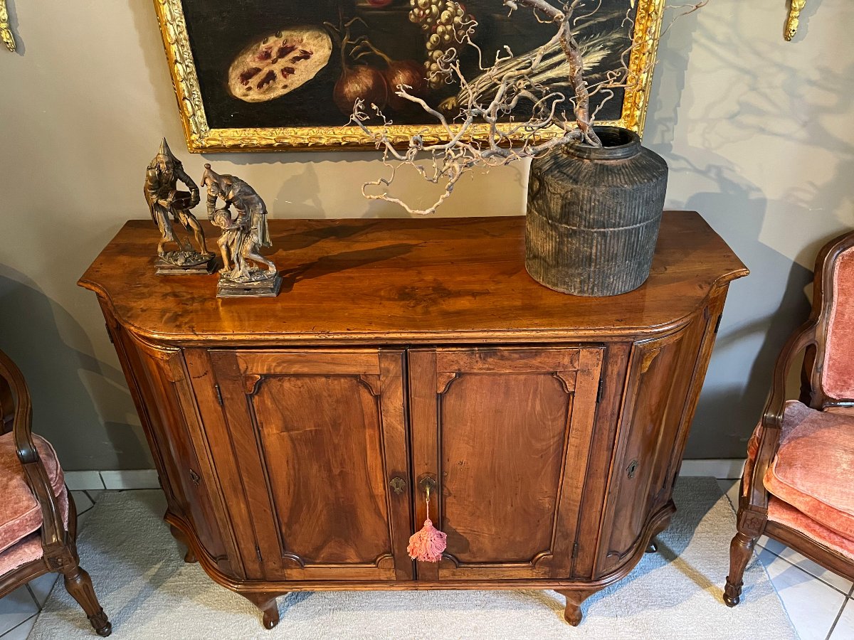 Credenza scantonata in noce-photo-3
