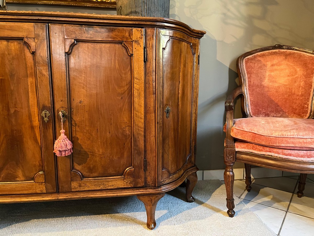 Credenza scantonata in noce-photo-4