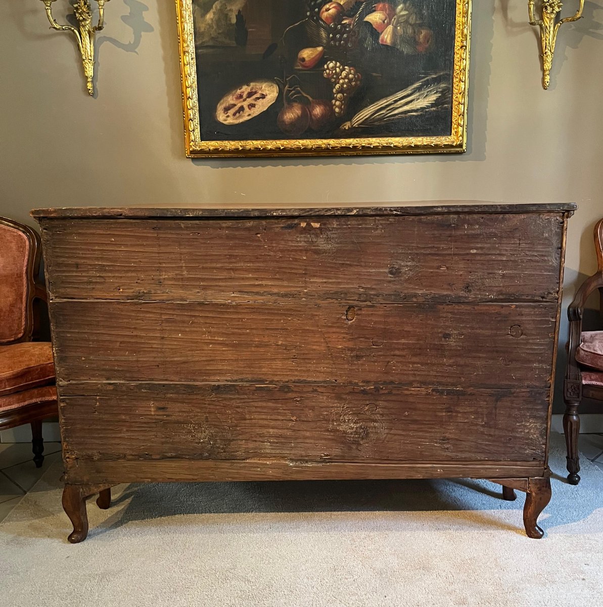 Credenza scantonata in noce-photo-3