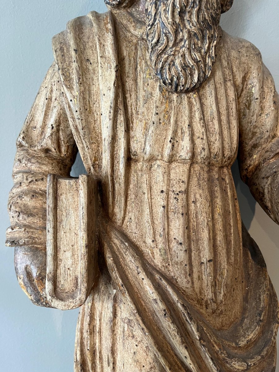 Scultura lignea raffigurante evangelista-photo-3