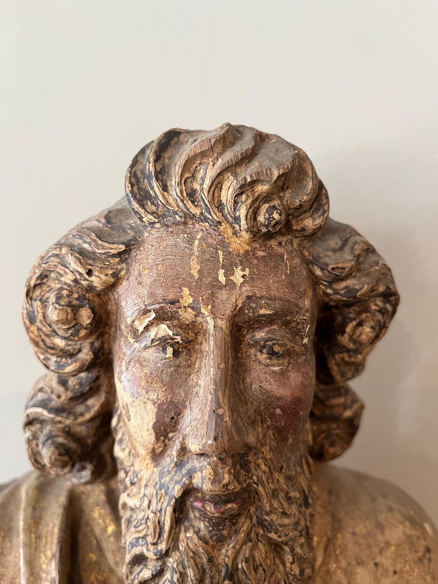 Scultura lignea raffigurante evangelista-photo-4