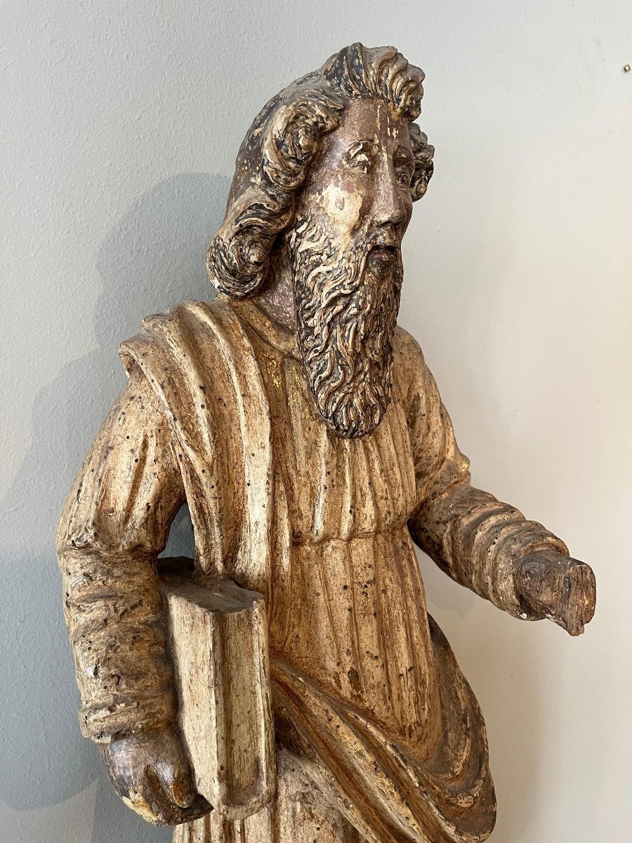 Scultura lignea raffigurante evangelista-photo-3