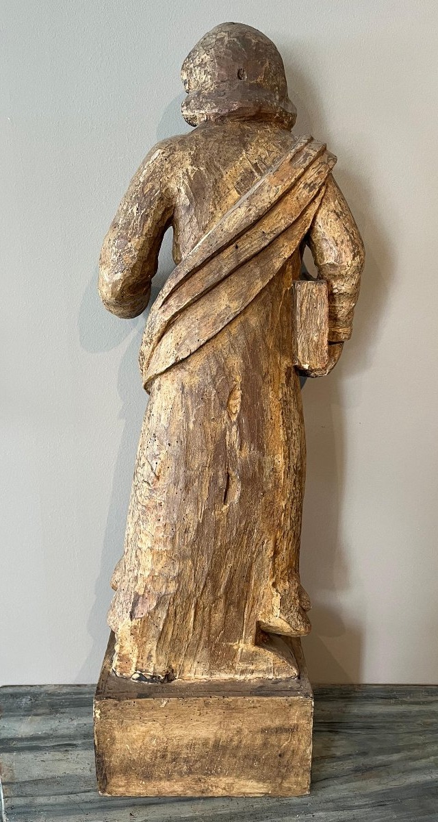 Scultura lignea raffigurante evangelista-photo-5