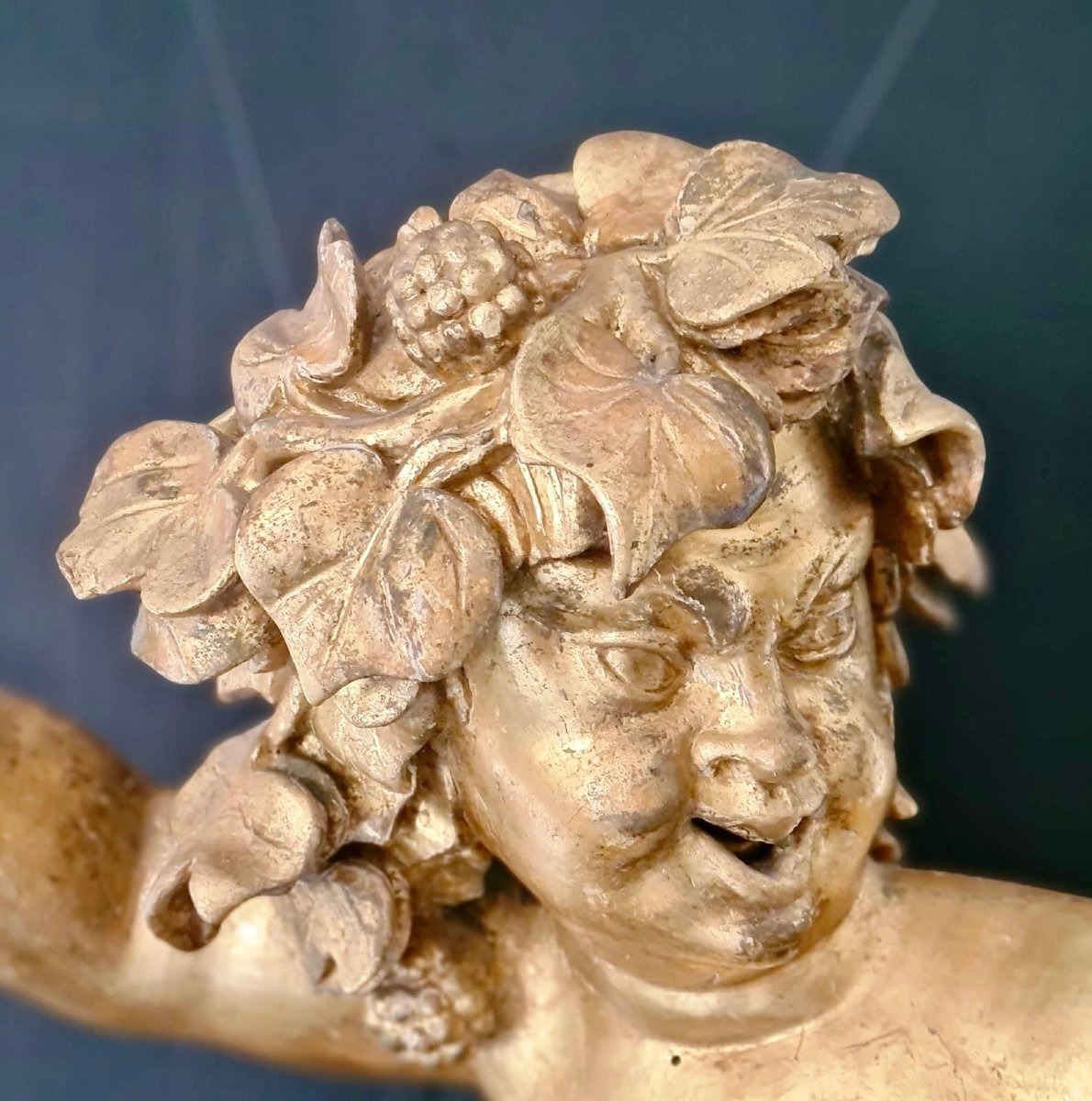 Scultura in legno intagliato e dorato -photo-1