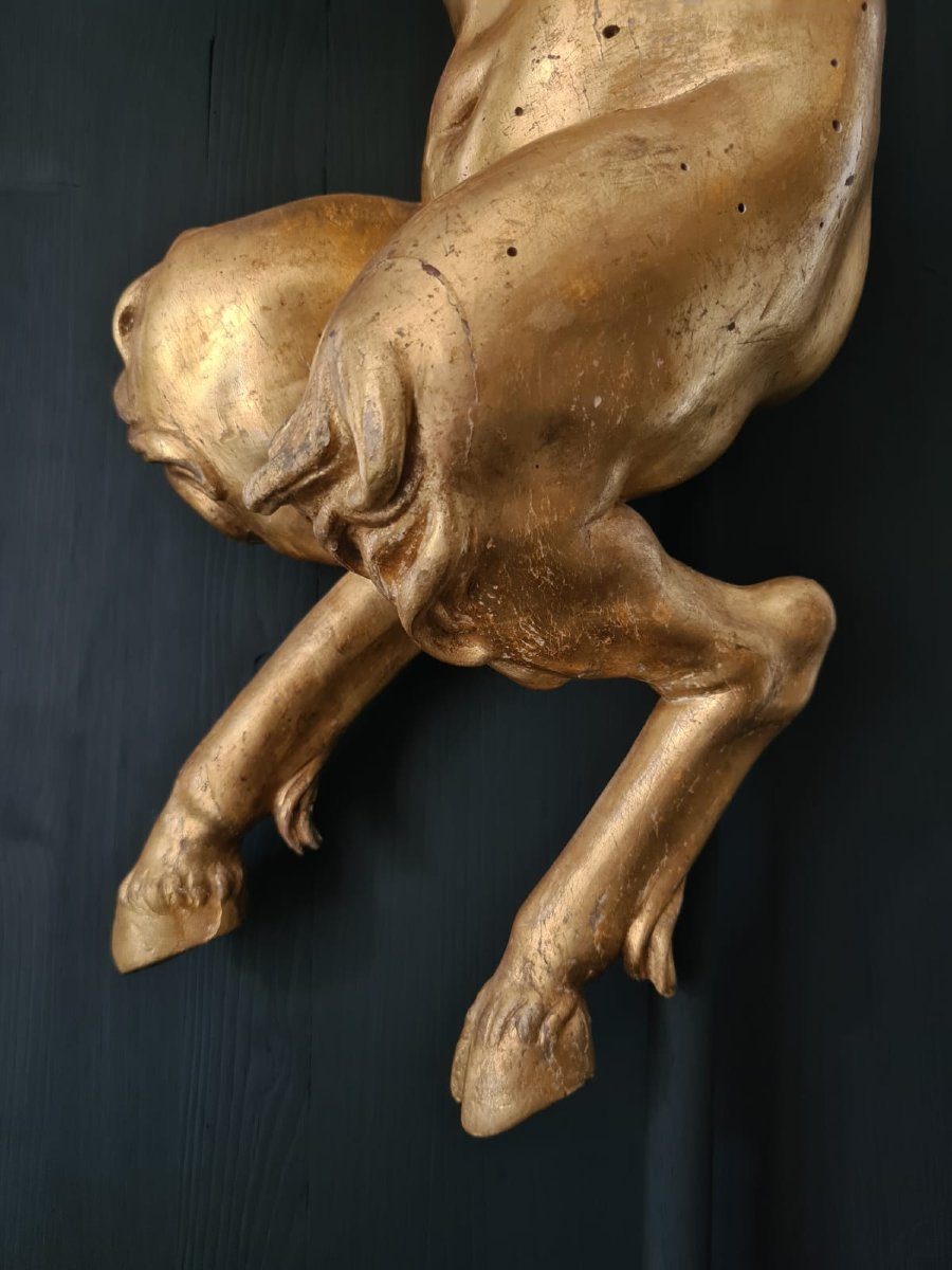 Scultura in legno intagliato e dorato -photo-2