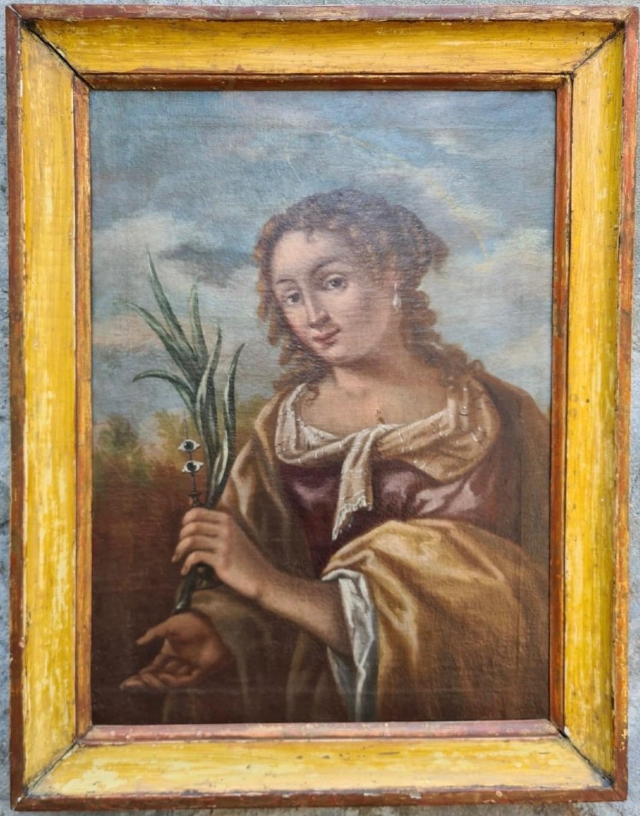 Dipinto olio su tela raffigurante "Santa Lucia", Veneto