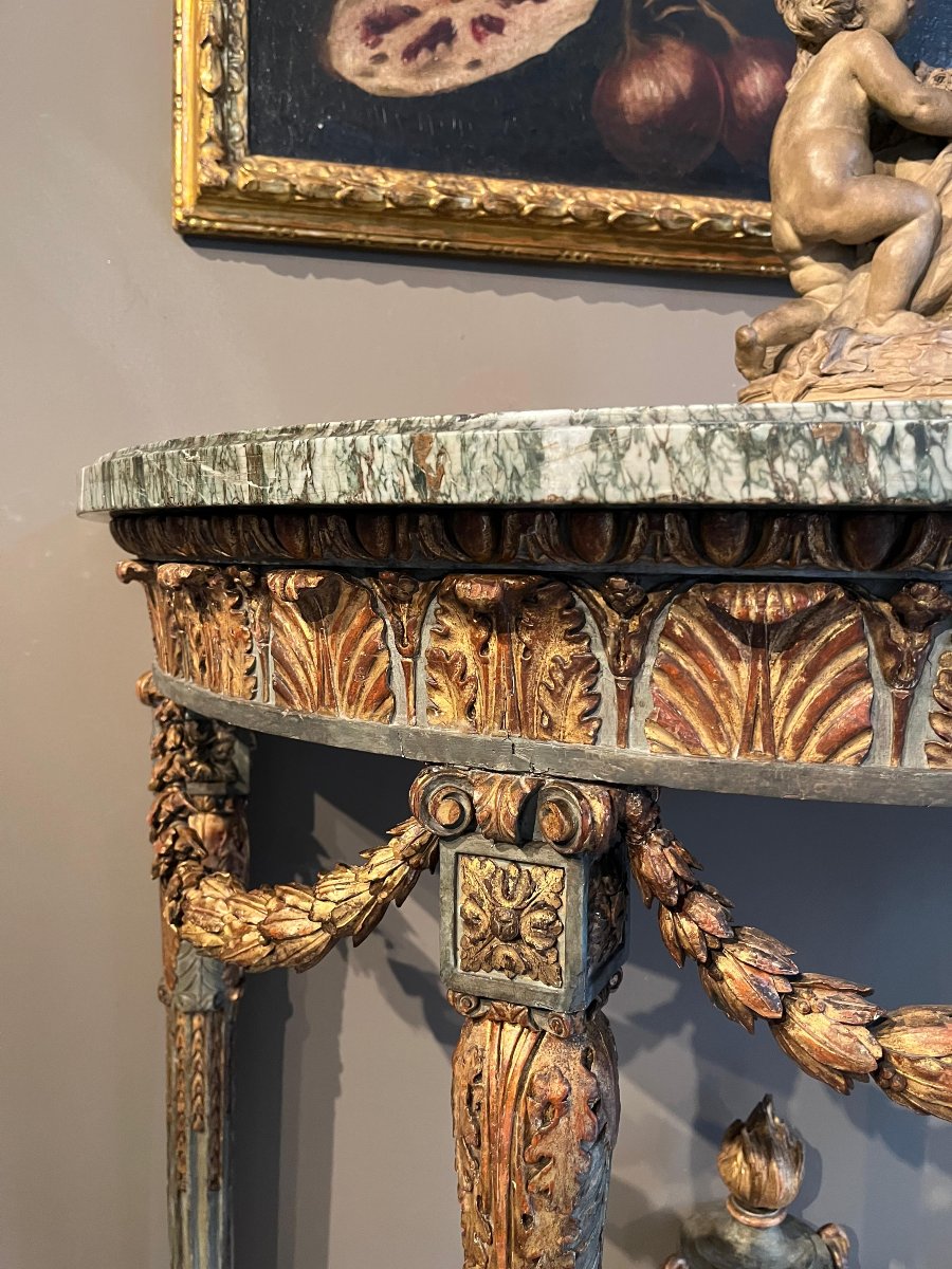 Console in legno scolpito e laccato, Torino XVIII secolo-photo-4
