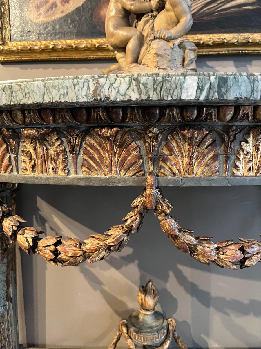 Console in legno scolpito e laccato, Torino XVIII secolo-photo-1