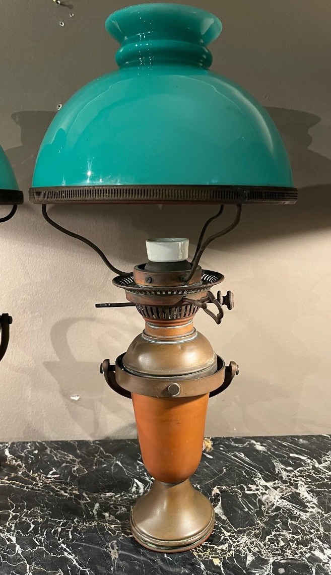 Coppia di lampade a olio con giroscopio cardanico per imbarcazioni-photo-2