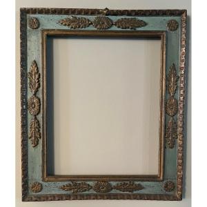 Cornice neo classica laccata, dorata e scolpita