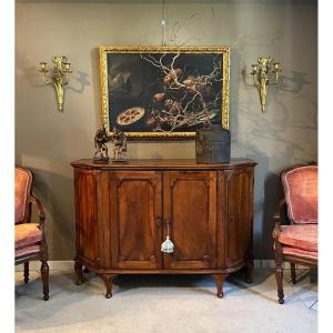Credenza scantonata in noce