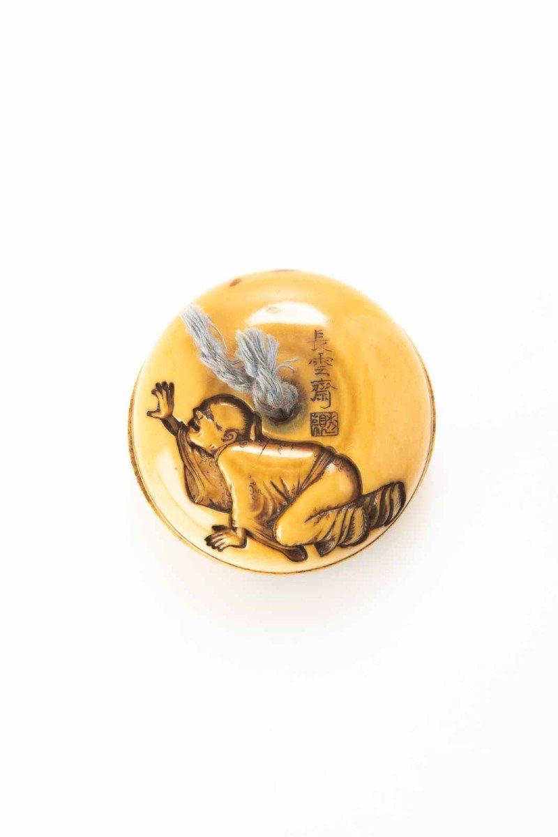 Netsuke in avorio Kintaro-photo-2