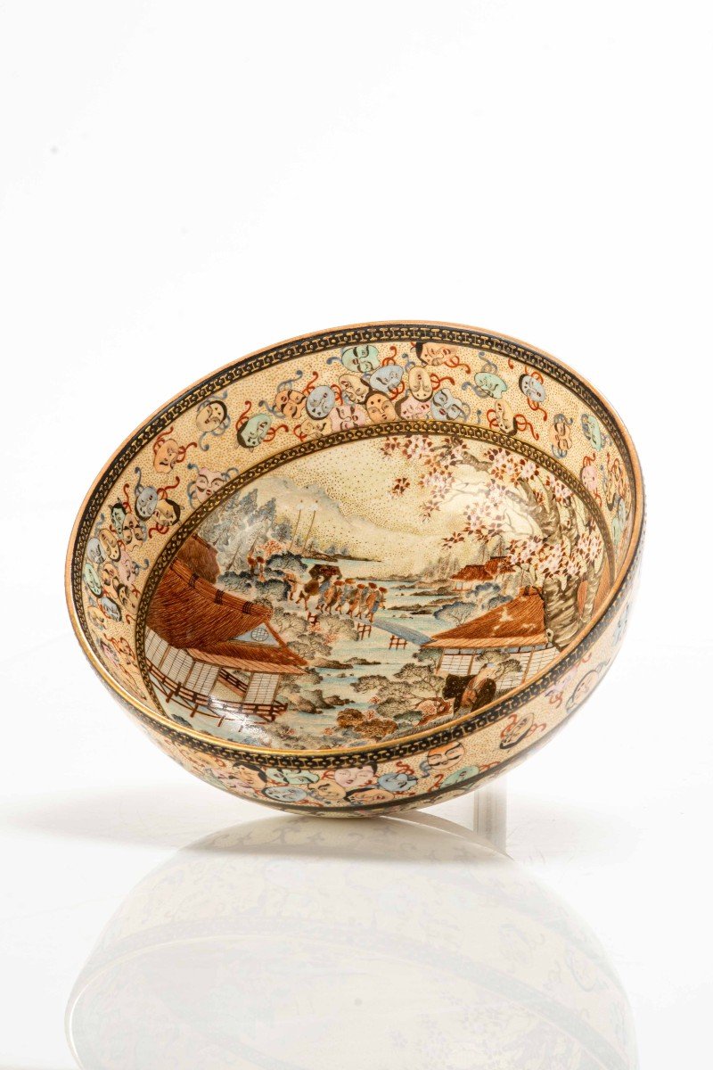 Tea bowl in ceramica di Satsuma firmata Senzan-photo-3