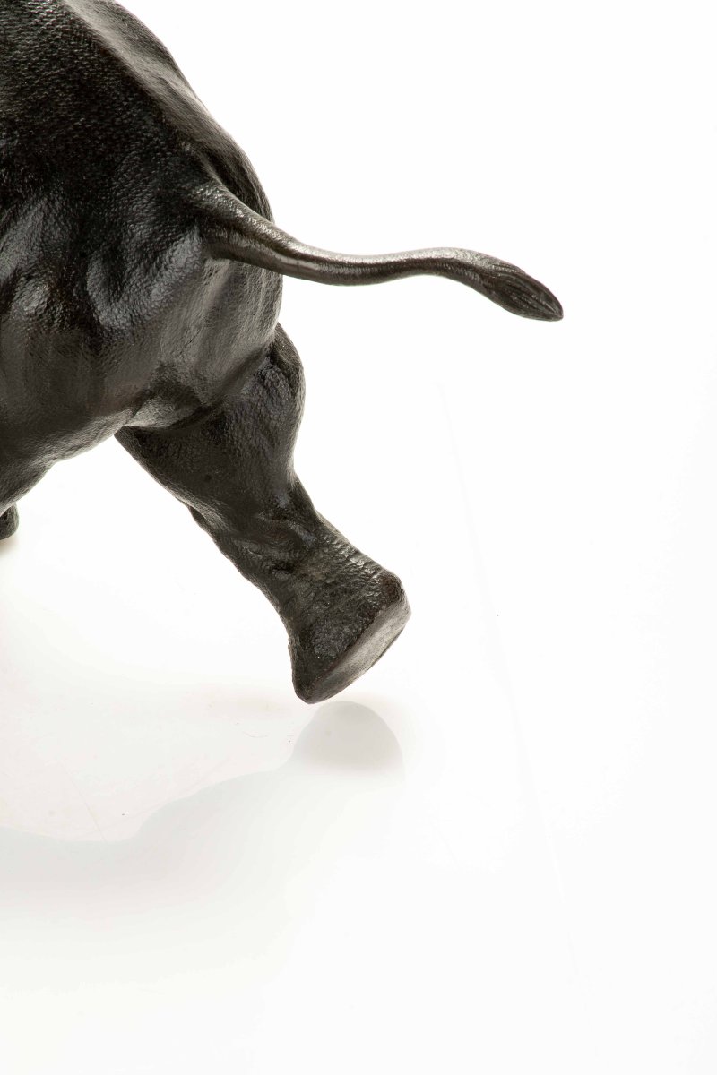 Okimono in bronzo raffigurante un maestoso elefante in corsa-photo-3