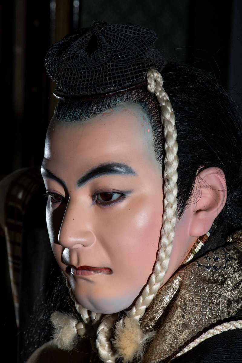 Grande iki ningyō raffigurante un attore del teatro Kabuki-photo-3