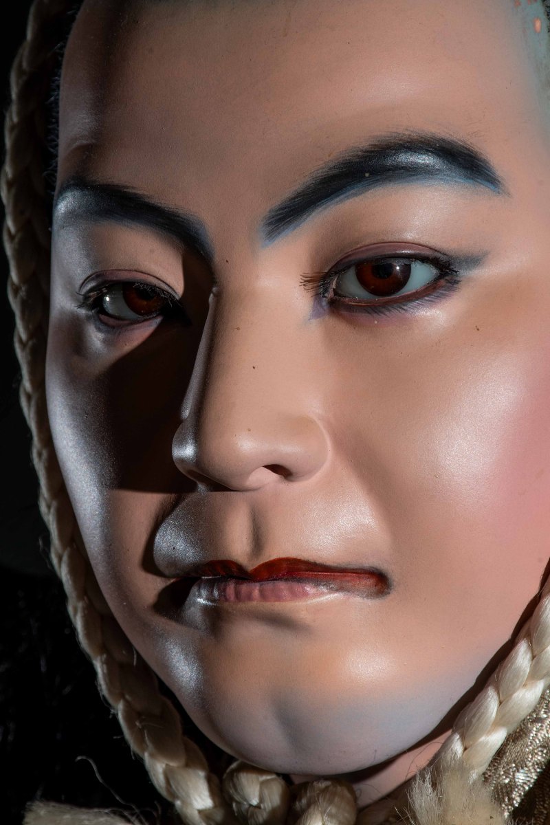 Grande iki ningyō raffigurante un attore del teatro Kabuki-photo-4