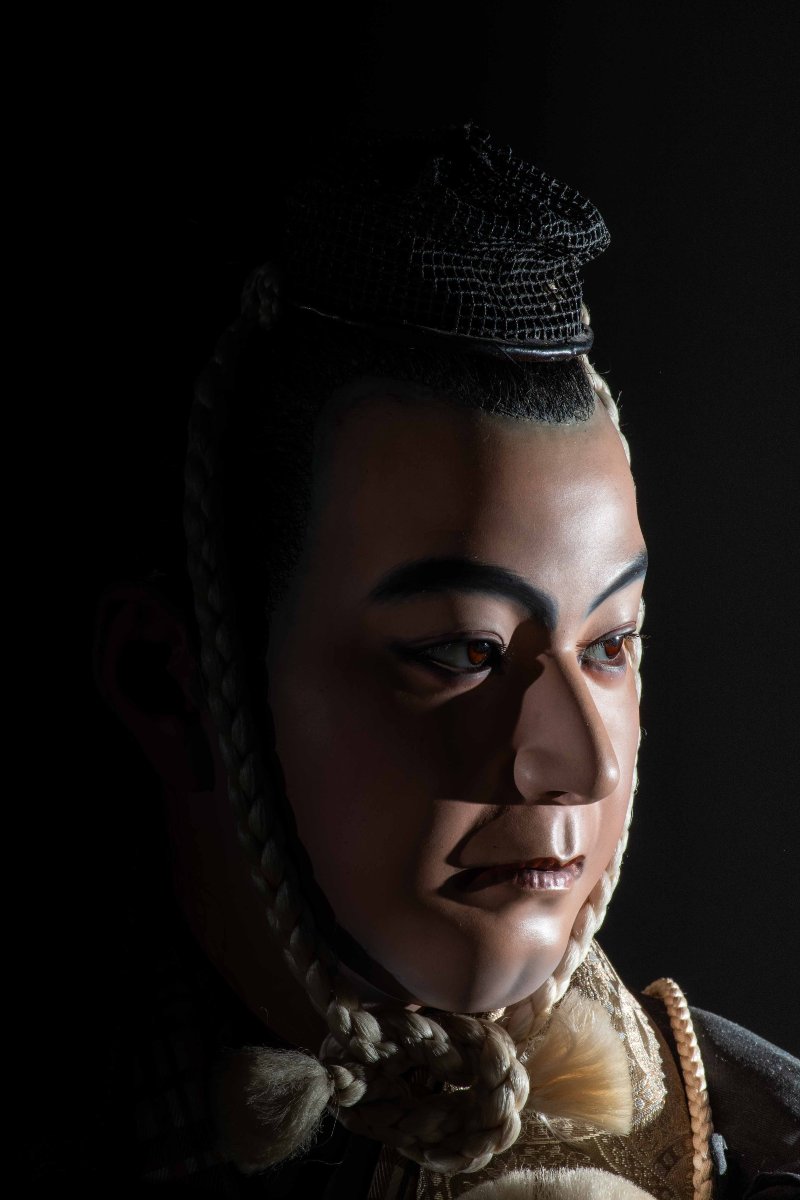 Grande iki ningyō raffigurante un attore del teatro Kabuki-photo-1