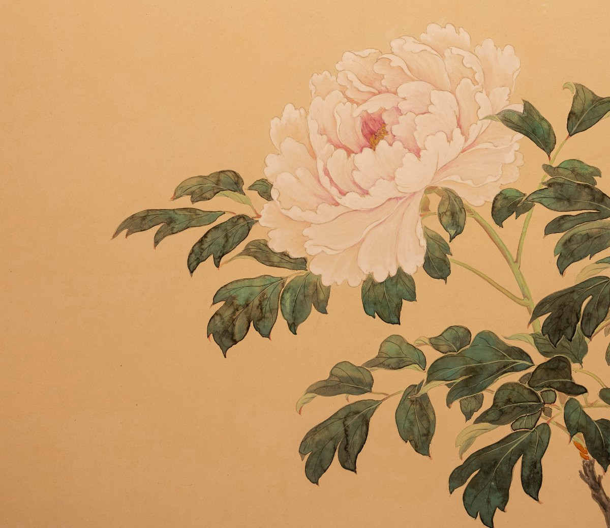 Paravento pieghevole a due ante raffigurante una scena naturalistica-photo-2