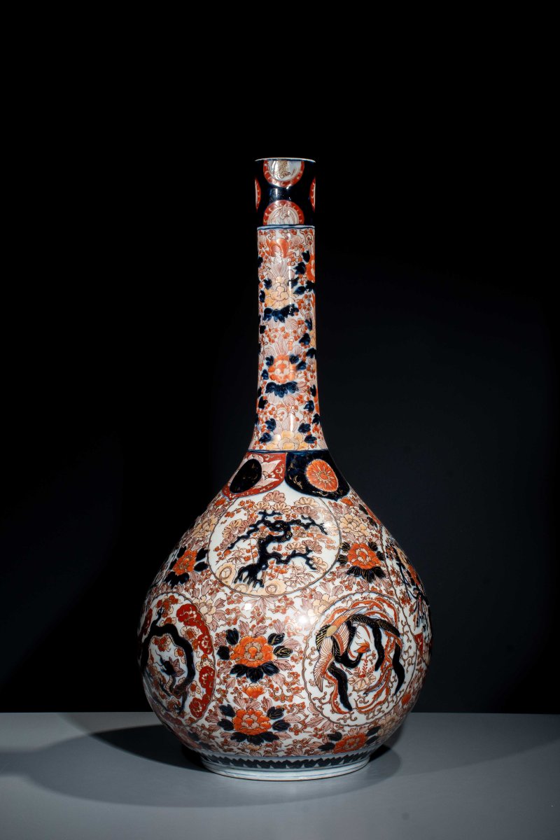 Grande vaso Imari con drago, fenice e fiori-photo-4