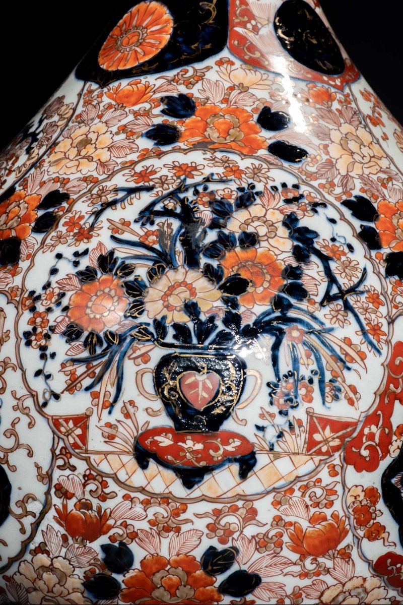 Grande vaso Imari con drago, fenice e fiori-photo-1