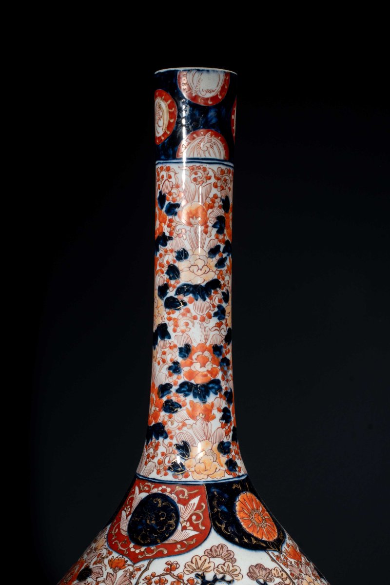 Grande vaso Imari con drago, fenice e fiori-photo-5
