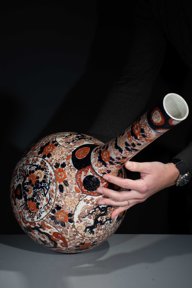 Grande vaso Imari con drago, fenice e fiori-photo-6