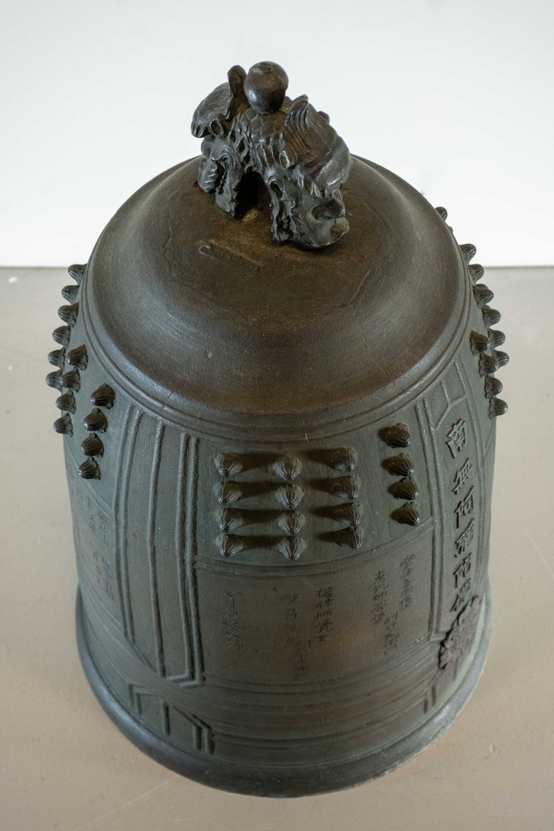 Antico e grande bonshō in bronzo di alta qualità-photo-4
