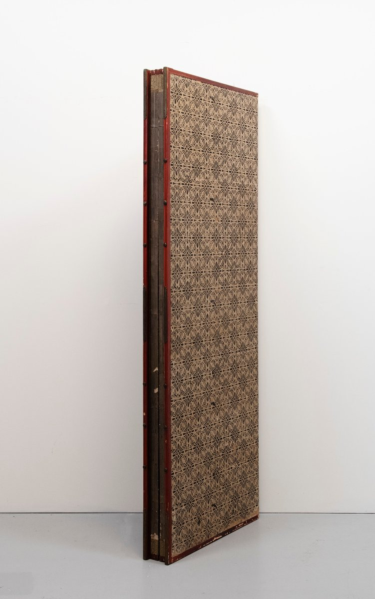 Paravento a sei pannelli in carta raffigurante un giardino di crisantemi-photo-7