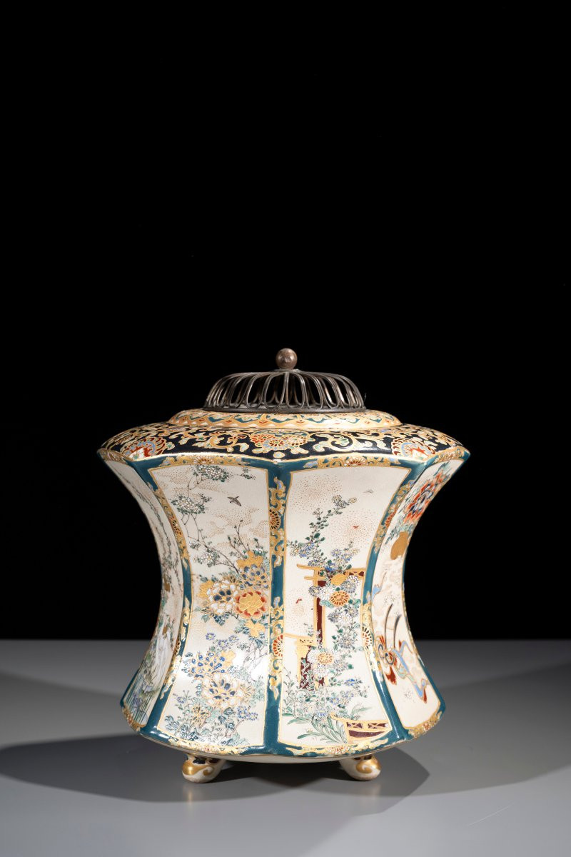 Grande koro Satsuma ottagonale a forma di lanterna-photo-2