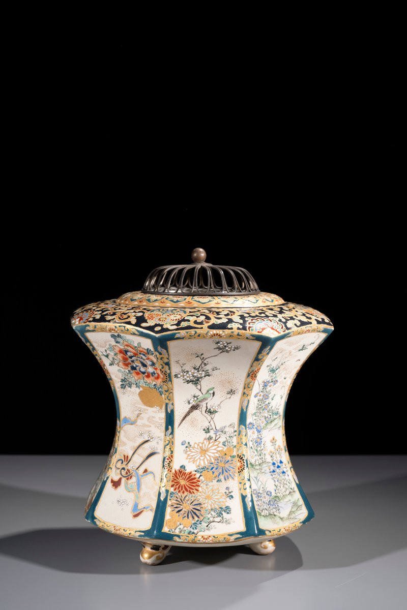 Grande koro Satsuma ottagonale a forma di lanterna-photo-3