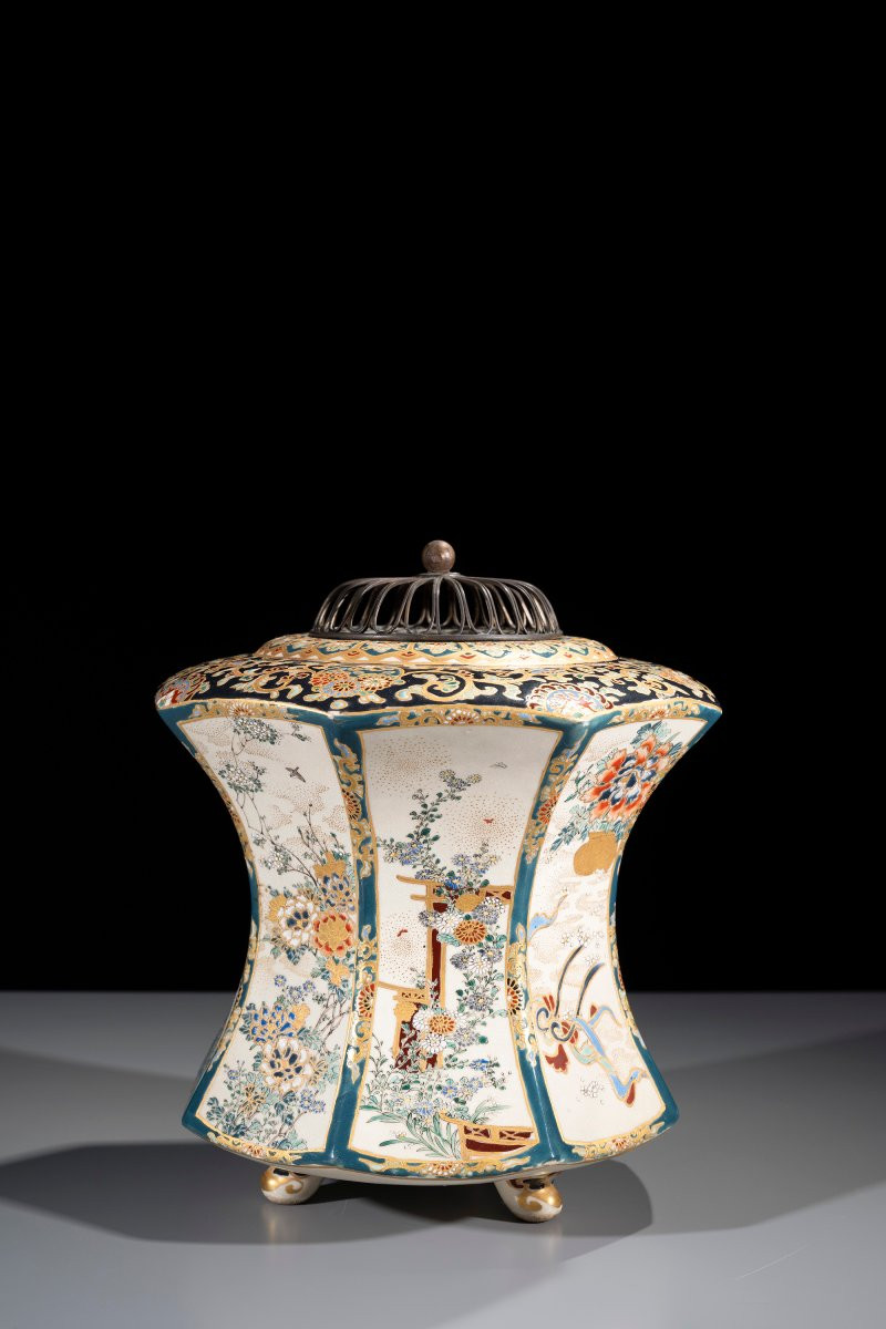 Grande koro Satsuma ottagonale a forma di lanterna-photo-4