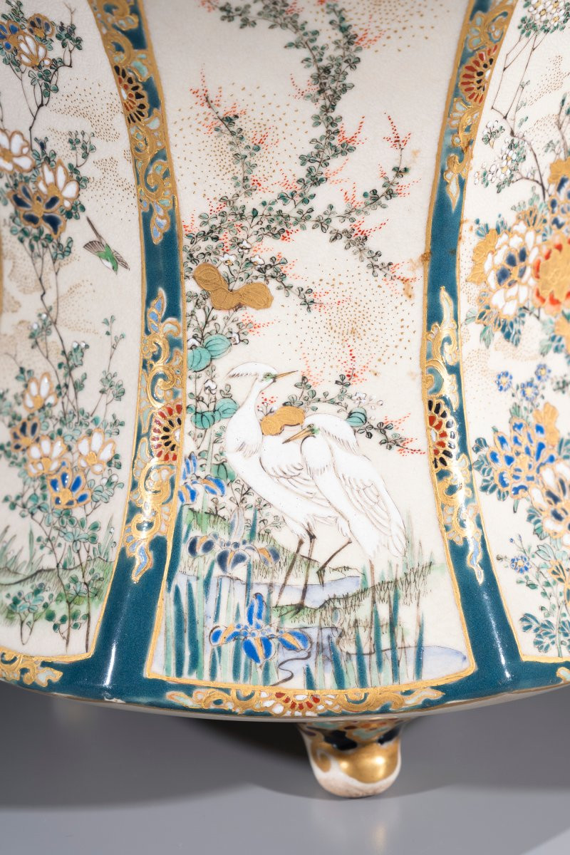 Grande koro Satsuma ottagonale a forma di lanterna-photo-2