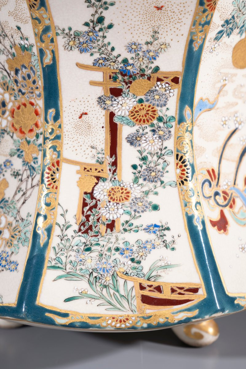 Grande koro Satsuma ottagonale a forma di lanterna-photo-5