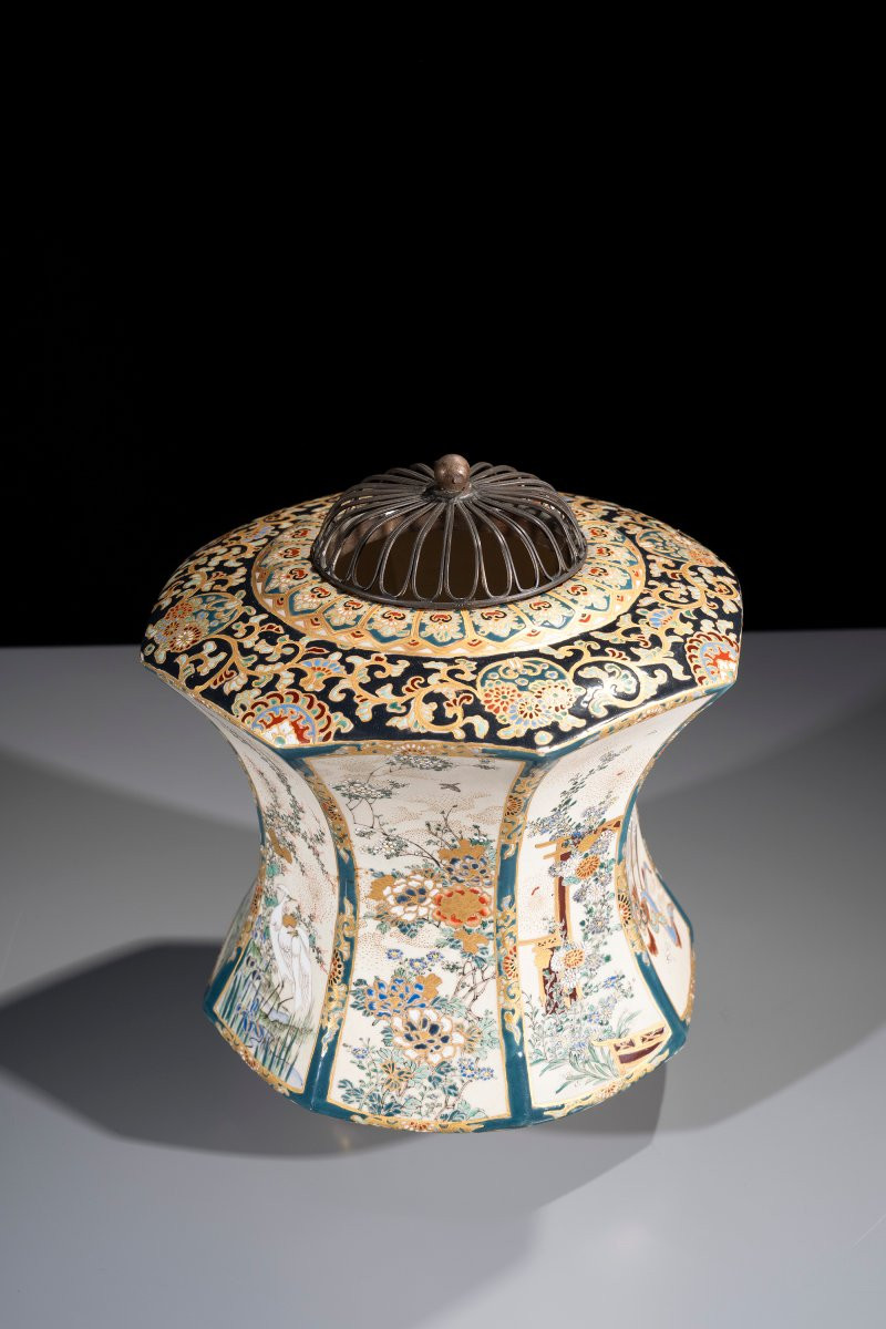 Grande koro Satsuma ottagonale a forma di lanterna-photo-7