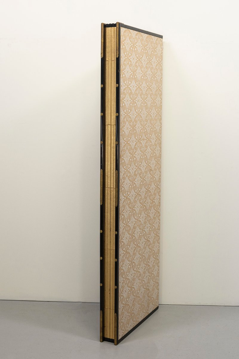 Paravento a sei pannelli con paesaggio montano in inchiostro sumi-e-photo-3