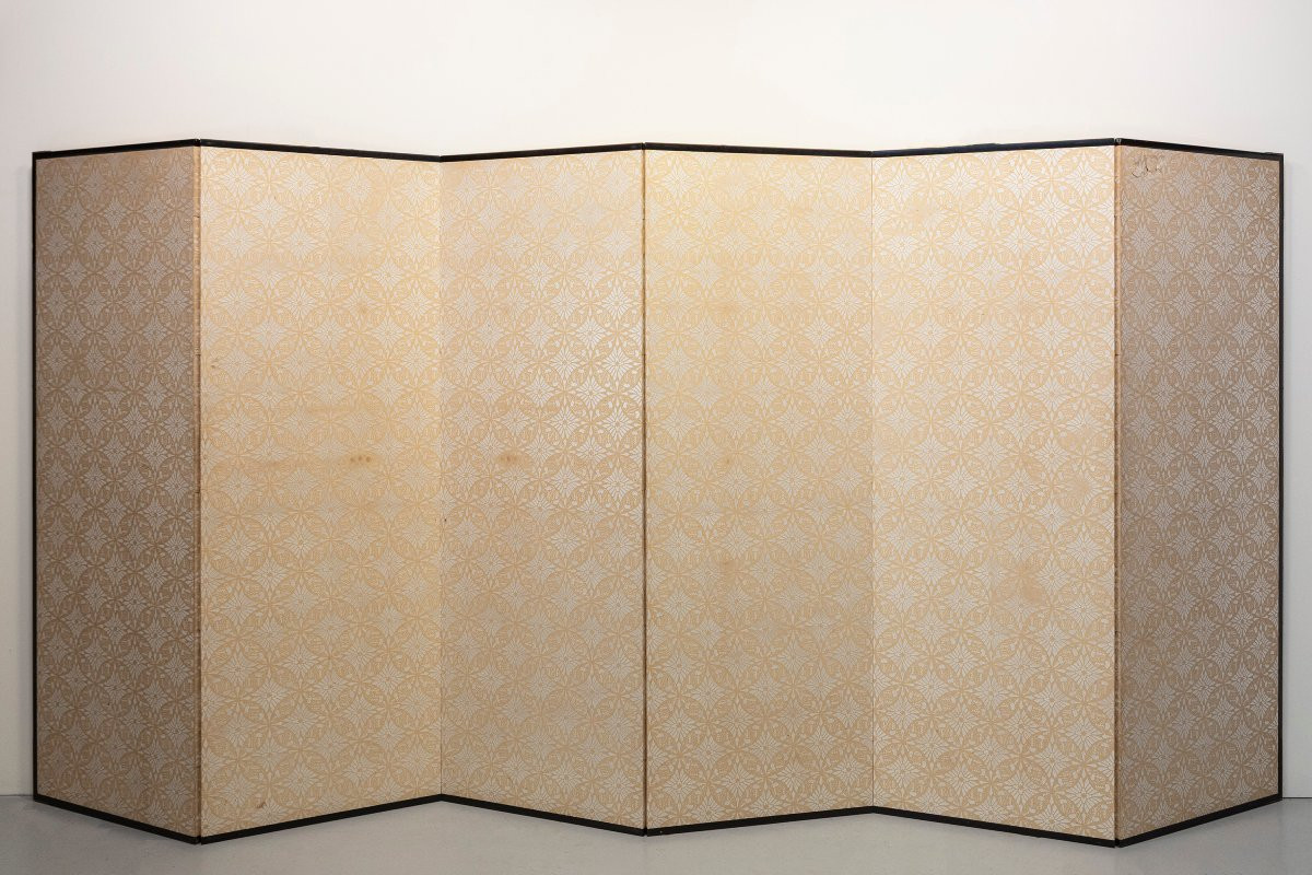 Paravento a sei pannelli con paesaggio montano in inchiostro sumi-e-photo-4