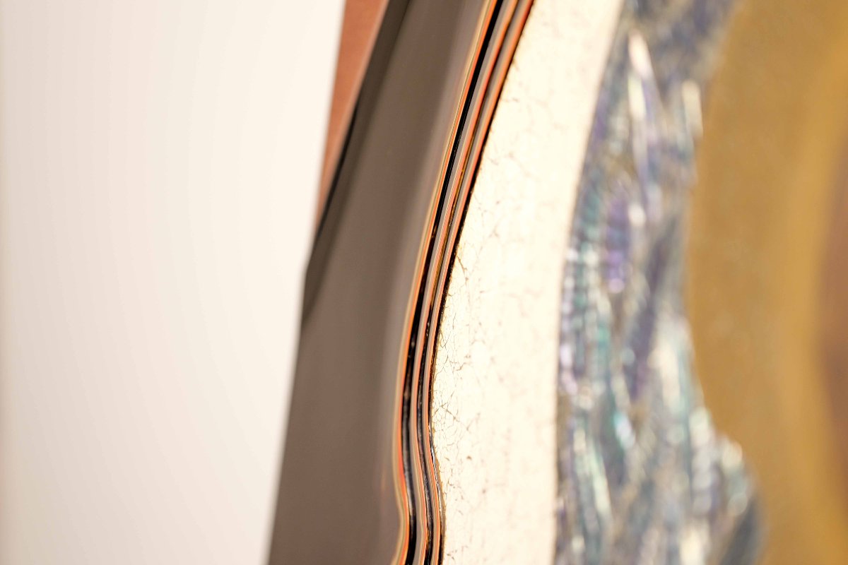 Paravento a due pannelli ‘Hohoe’ raffigurante una grande onda, firmato Gyokuhō saku -photo-4