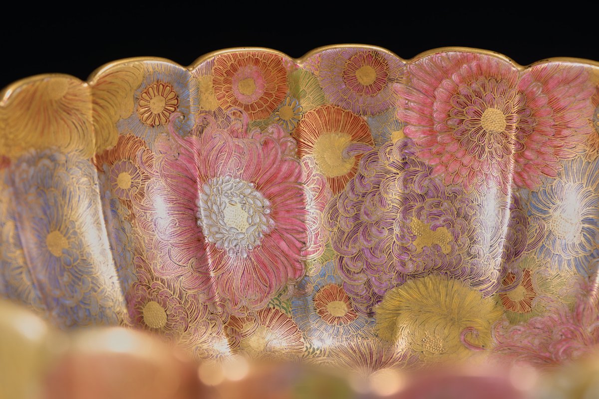 Grande ciotola Satsuma millefiori, firmata Genzan -photo-4