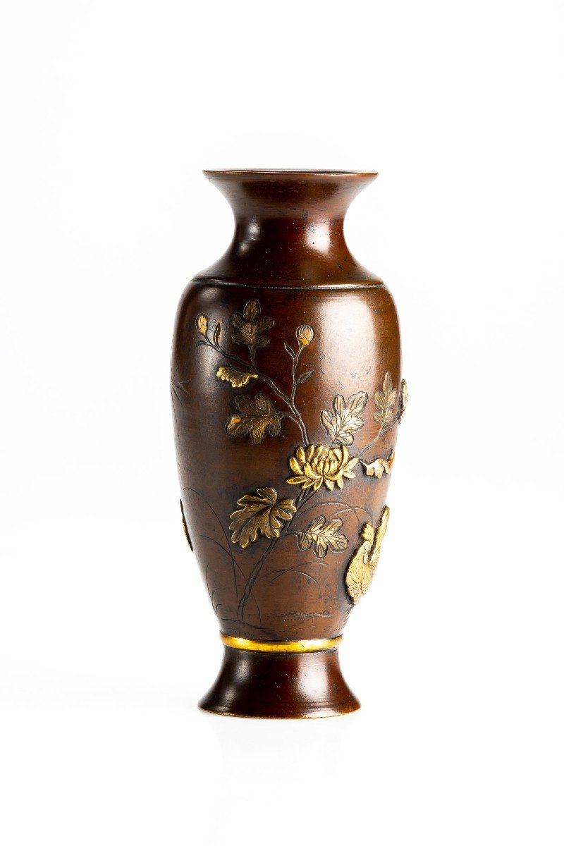 Vase En Bronze Japonais-photo-2