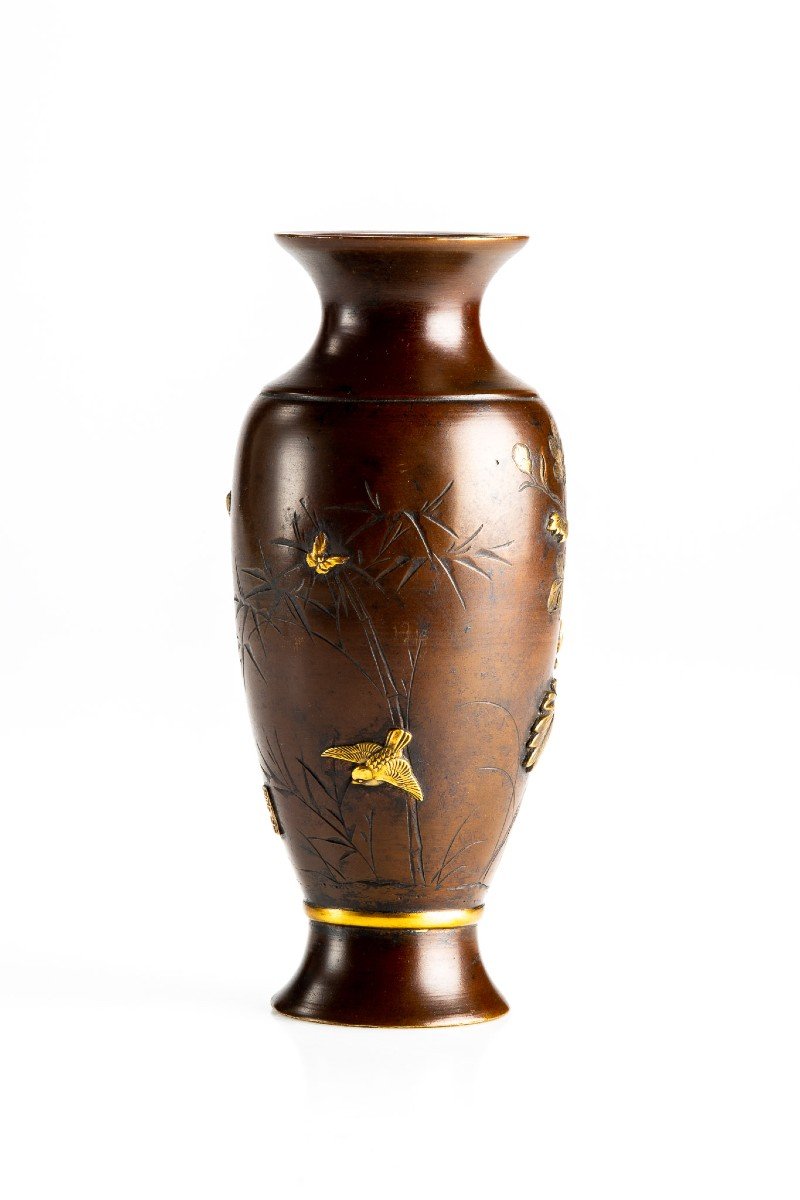 Vase En Bronze Japonais-photo-3